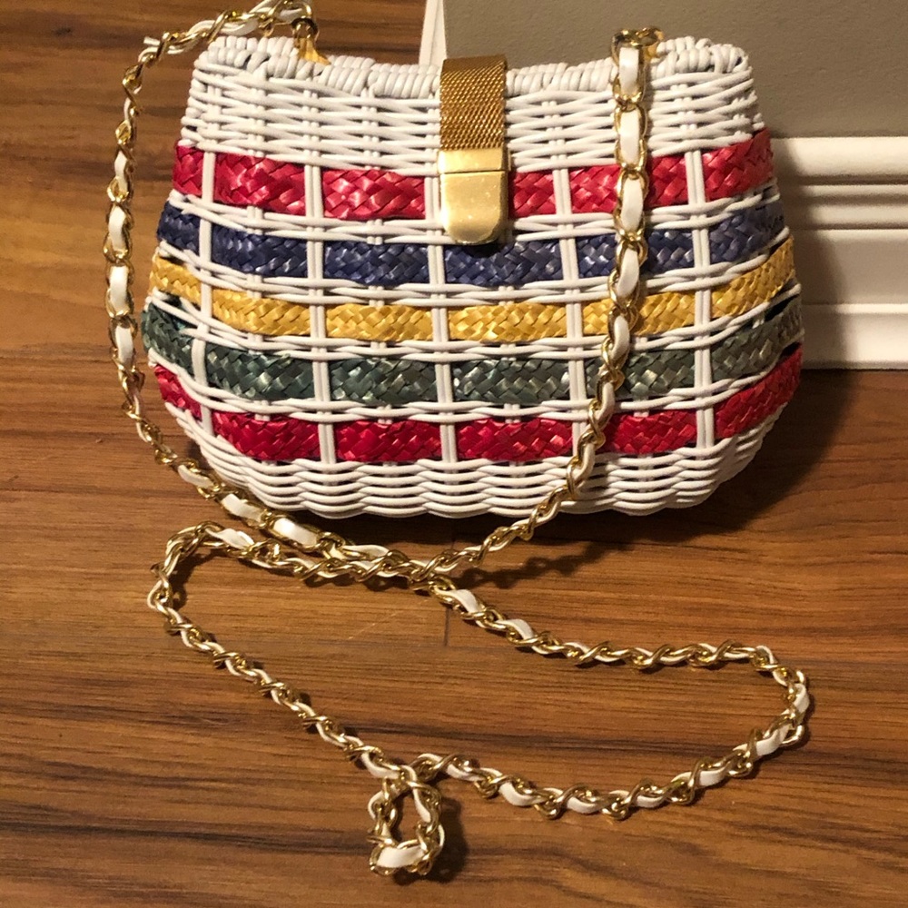 Vintage 80s Benchmade Leatherworks Basket Purse